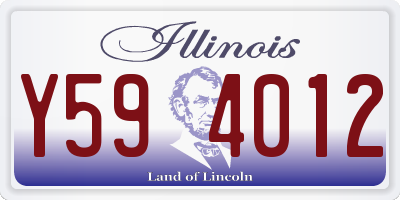 IL license plate Y594012