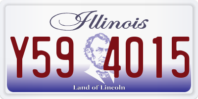 IL license plate Y594015