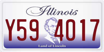 IL license plate Y594017