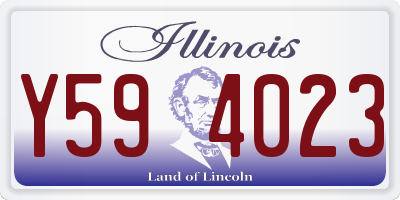 IL license plate Y594023