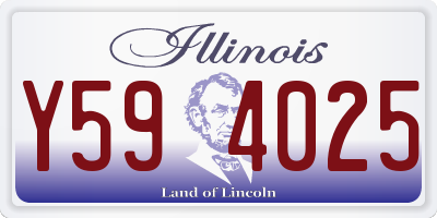 IL license plate Y594025