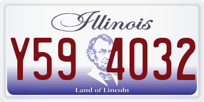 IL license plate Y594032