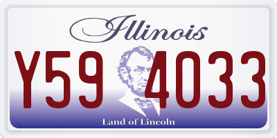 IL license plate Y594033