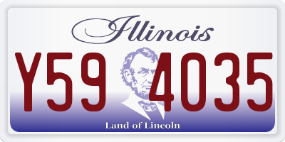 IL license plate Y594035