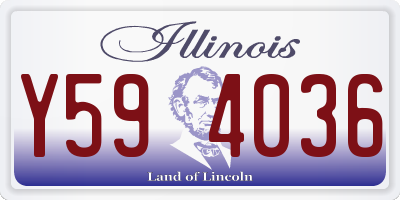 IL license plate Y594036