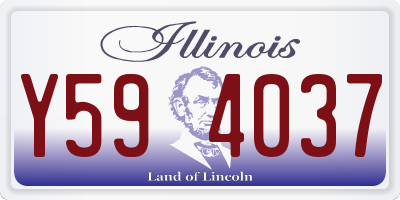 IL license plate Y594037