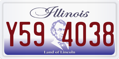 IL license plate Y594038