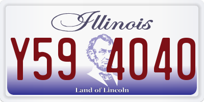 IL license plate Y594040