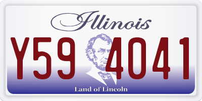 IL license plate Y594041