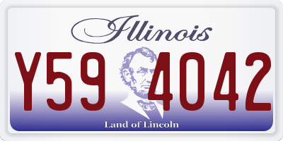 IL license plate Y594042