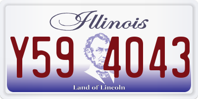 IL license plate Y594043