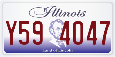IL license plate Y594047