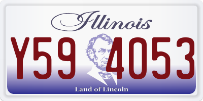 IL license plate Y594053