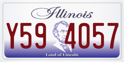 IL license plate Y594057