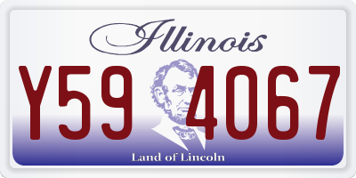 IL license plate Y594067