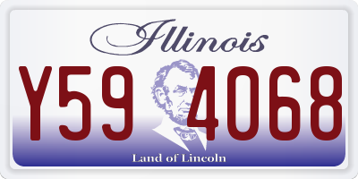 IL license plate Y594068