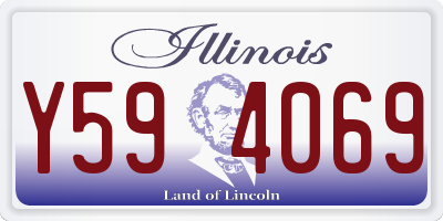 IL license plate Y594069