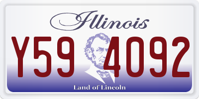 IL license plate Y594092