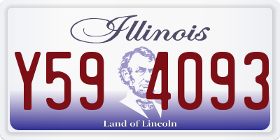 IL license plate Y594093