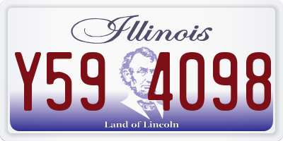 IL license plate Y594098