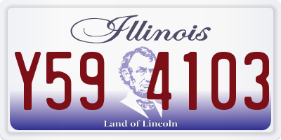 IL license plate Y594103