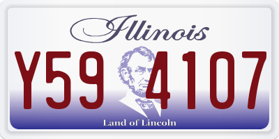 IL license plate Y594107