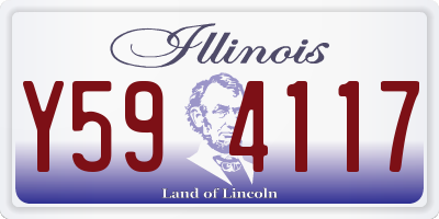 IL license plate Y594117