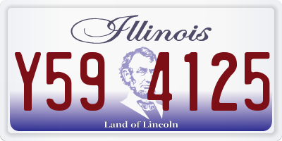IL license plate Y594125