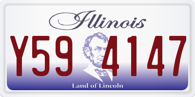 IL license plate Y594147