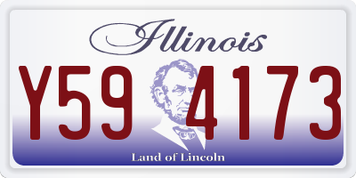IL license plate Y594173