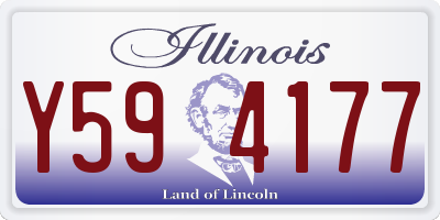 IL license plate Y594177