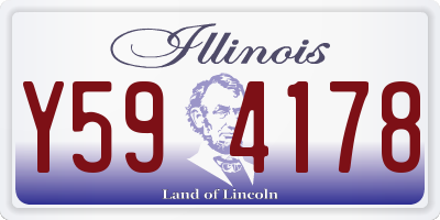 IL license plate Y594178