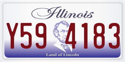 IL license plate Y594183