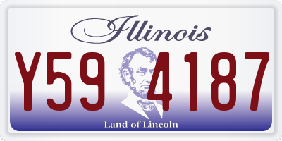 IL license plate Y594187