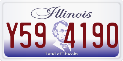 IL license plate Y594190
