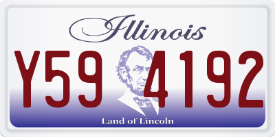 IL license plate Y594192