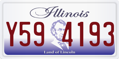 IL license plate Y594193