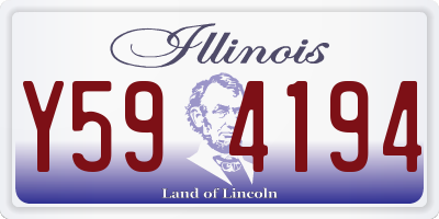 IL license plate Y594194