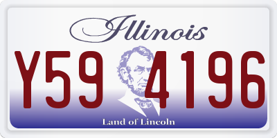 IL license plate Y594196