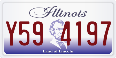 IL license plate Y594197