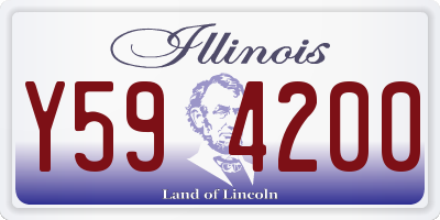 IL license plate Y594200