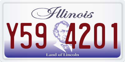 IL license plate Y594201