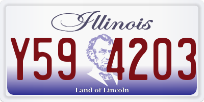 IL license plate Y594203