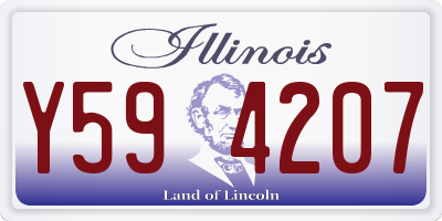 IL license plate Y594207