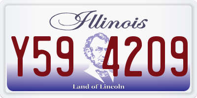 IL license plate Y594209