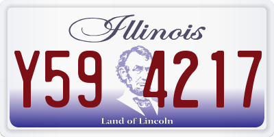 IL license plate Y594217