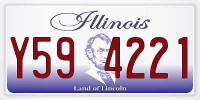 IL license plate Y594221