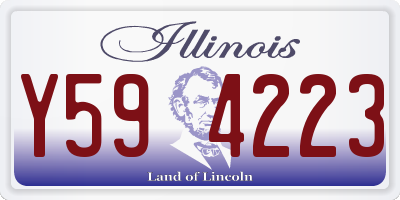 IL license plate Y594223