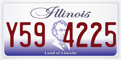 IL license plate Y594225