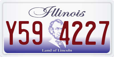 IL license plate Y594227